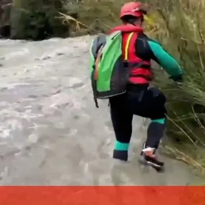 Resgate procura mulher desaparecida após ser arrastada por rio em Espanha