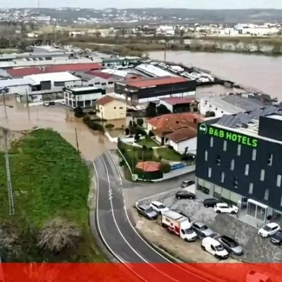 Imagens aéreas mostram Leiria inundada