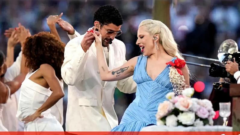 Bad Bunny e Lady Gaga foram dois dos protagonistas da noite