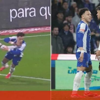 Pepê pediu penálti de Maxi Araújo no lance polémico da 1.ª parte Porto-Sporting