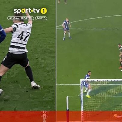 Fofana marca na estreia pelo FC Porto num lance com o Sporting a pedir falta