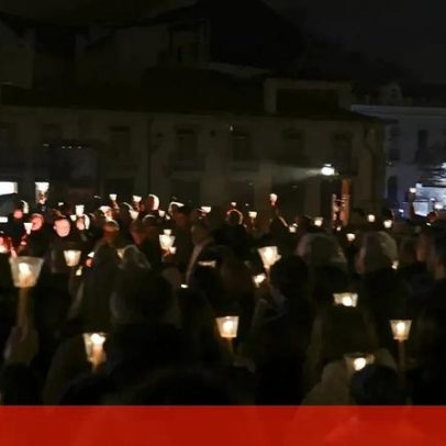 População de Leiria realiza vigília pelas vítimas da depressão Kristin