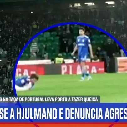 Imagens que motivaram a queixa do FC Porto contra Hjulmand por alegada agressão