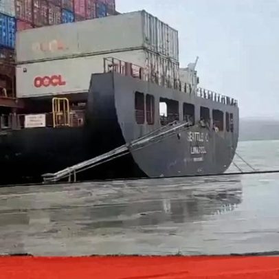 Navio de 260 metros rompe amarras e fica à deriva no Tejo