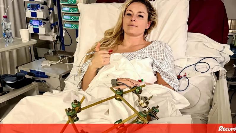 Lindsey Vonn ainda no hospital