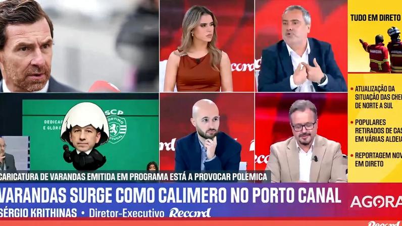 Sérgio Krithinas, diretor executivo de Record, analisa polémica no clássico no programa 'Record na Hora' no Now