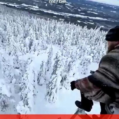 Streamer norueguês salta de 20 metros para demonstrar sobrevivência