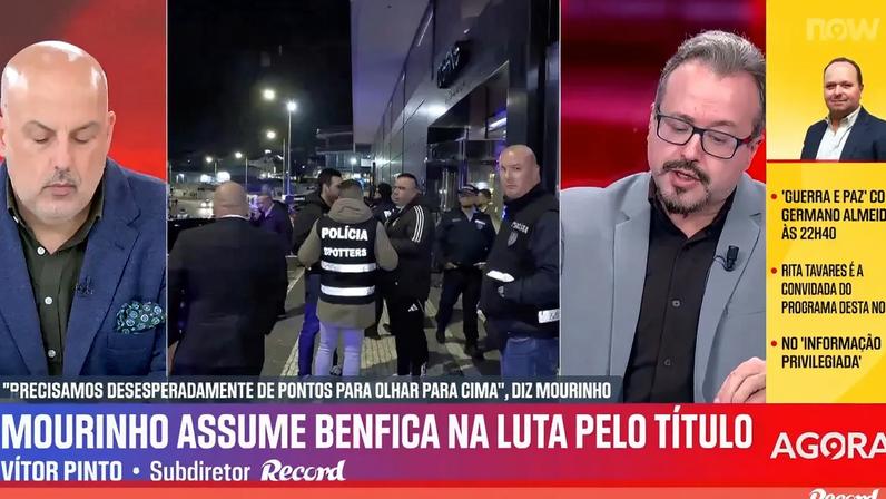 Vítor Pinto divulga mensagem motivacional de Mourinho para o Benfica