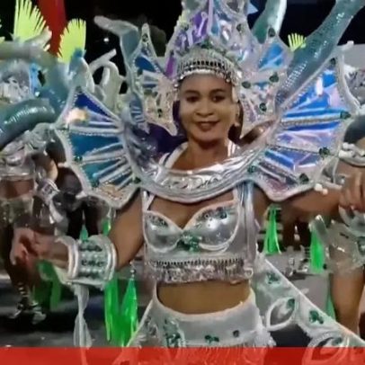 Cores e brilhos marcam desfiles do Carnaval no Rio de Janeiro
