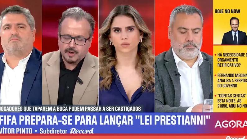 Vítor Pinto, subdiretor de Record, aborda a polémica durante o programa 'Record na Hora'
