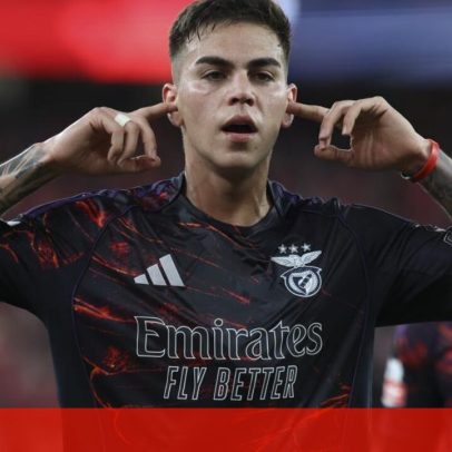 Imagens do enigmático festejo de Enzo Barrenechea geram curiosidade