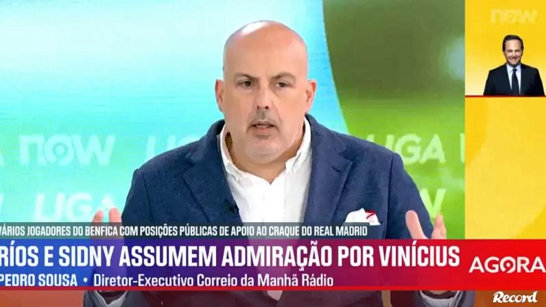 Pedro Sousa e o 'like' de Prestianni em publicação contra Lopes Cabral: «Benfica não tem mão nele»