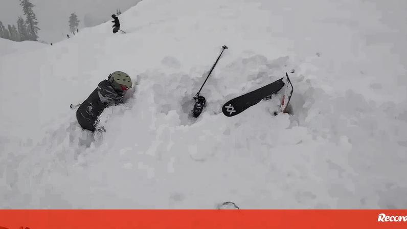 Grande susto na estância de Palisades Tahoe, no estado norte-americano da Califórnia