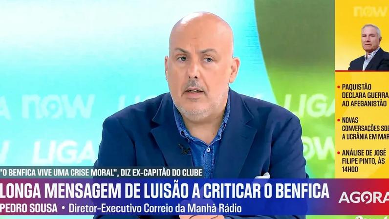 Pedro Sousa acusa Rui Costa e Vieira de limpar a sujeira associada a Luisão