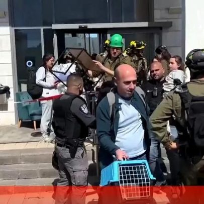 Famílias evacuadas após interceptação de míssil em Israel