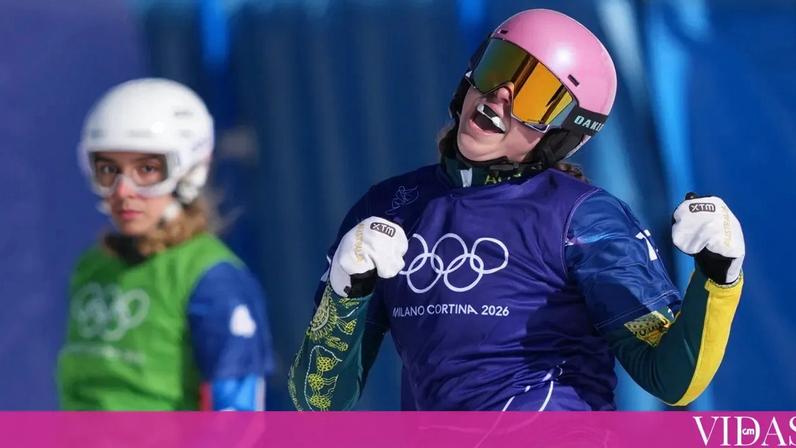 Atletas celebram em Milão-Cortina 2026