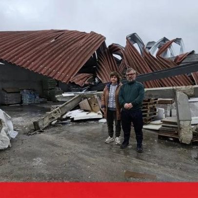 Família de Soure perde empresa e sai de casa com subida do Mondego após Kristin