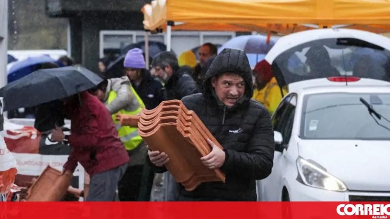 Marinha Grande: população espera por telhas e lonas após temporal.
