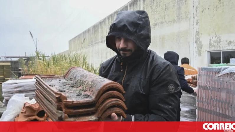 População de Leiria aguarda por telhas e lonas