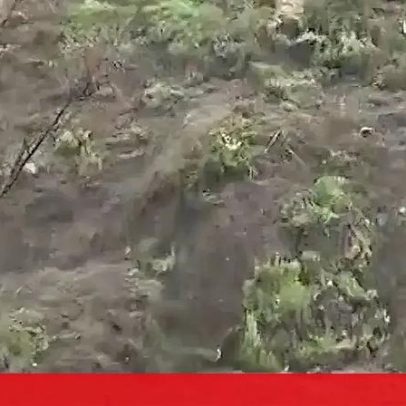 Derrocada parcial em encosta na Costa de Caparica coloca casas em risco