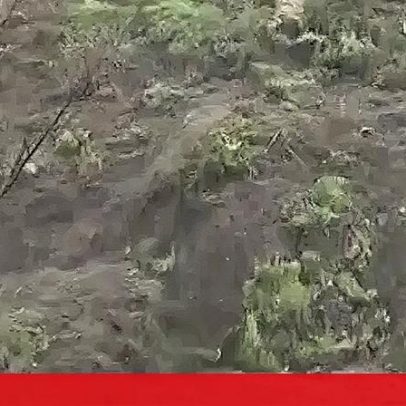 Derrocada em encosta da Costa de Caparica coloca casas e viaturas em risco