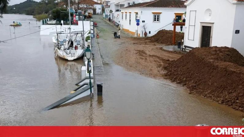 Várias áreas continuam inundadas em Alcoutim junto ao rio Guadiana