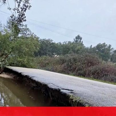 Ponte cai na Chamusca devido ao mau tempo