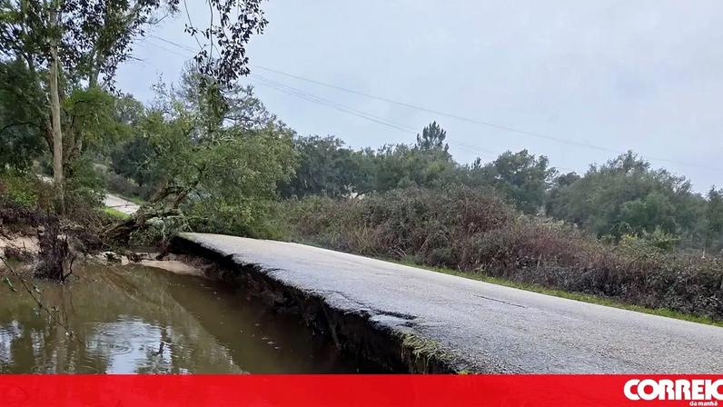 Ponte na Chamusca cede devido ao mau tempo, com prejuízos de milhões.