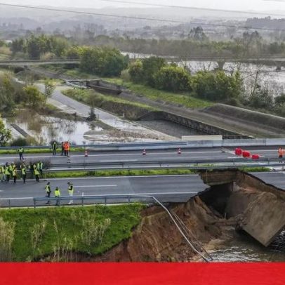 Viaduto da A1, alvo de obras em 2025 após rutura de dique do Mondego