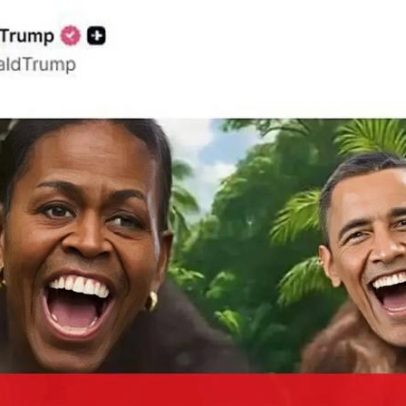 Obama comenta publicação de Trump que o retrata como macaco