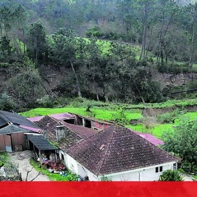 Estrada colapsa em Pombal e arrasta casa 13 metros, moradia em risco