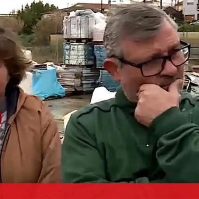 Tempestade Kristin destrói armazém e deixa família sem negócio