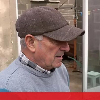 Idoso fica sem telhado e quintal durante tempestade Kristin em Leiria