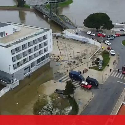 Alcácer do Sal em inundação devido ao aumento do caudal do Sado