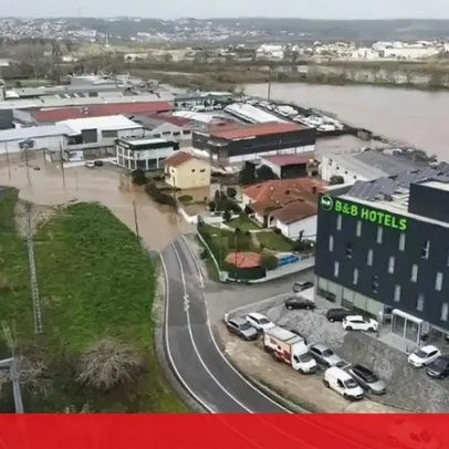 Leiria inundada: imagens aéreas revelam cidade submersa