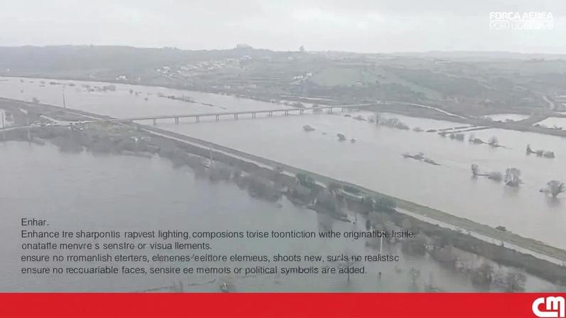 Imagem de uma paisagem com água e áreas inundadas.