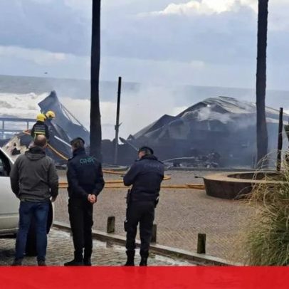 Incêndio destrói restaurante junto à marginal de Vila do Conde