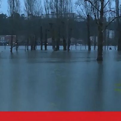Parque Verde do Mondego inundado após saturação do solo