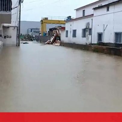 Inundações em Leiria devido ao galgamento do rio Lena