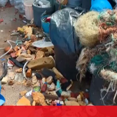 Armazém de conservação ambiental destruído pelo mau tempo em Peniche