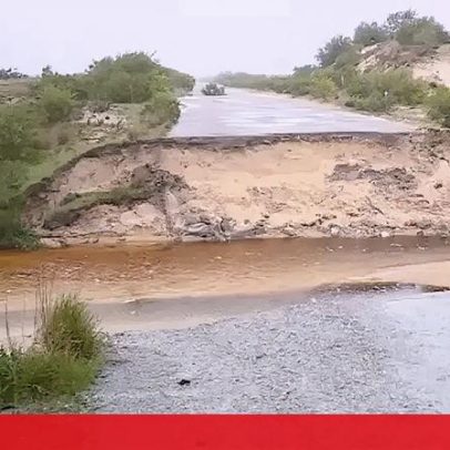 Estrada entre Praia da Tocha e Mira ruiu com mau tempo; vídeo mostra incidente