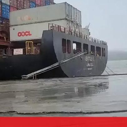 Navio de 260 metros rompe amarras e fica à deriva no Tejo