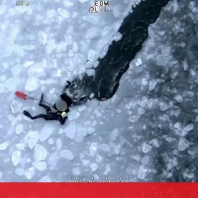 Três resgatadas após ficarem presas em água congelada em Nova Iorque