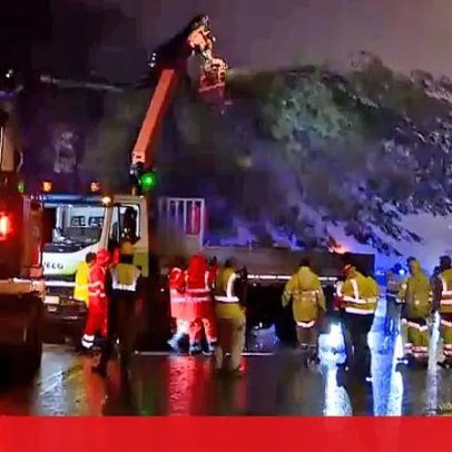 A5 condicionada para estabilização do talude após derrocada