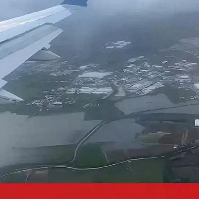 Imagens aéreas mostram inundações do Tejo perto do aeroporto de Lisboa