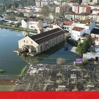 Imagens de drone mostram Coimbra totalmente inundada