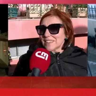 Moradora de Ereira agradece apoio dos fuzileiros