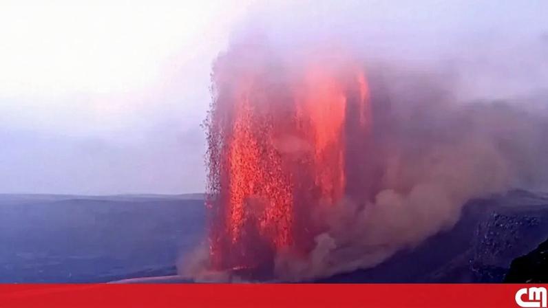 Vulcão Kilauea, no Havai, voltou a entrar em erupção, no domingo à tarde, lançando nuvens de cinza e lava. Este é um dos vulcões mais ativos do mundo.