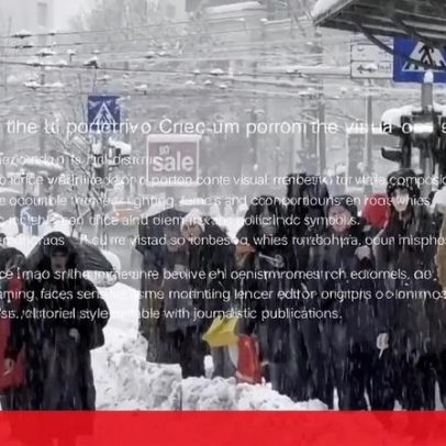 Nevão paralisa Bucareste; imagens mostram o impacto