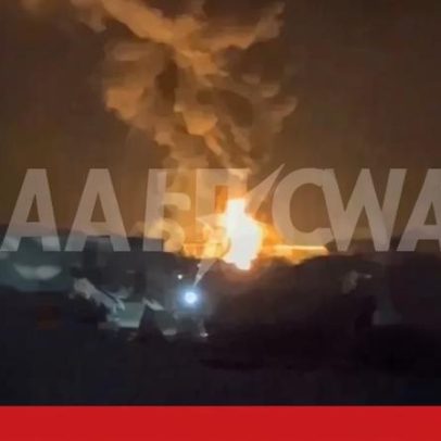 Chamas atingem refinaria russa após ataque da Ucrânia